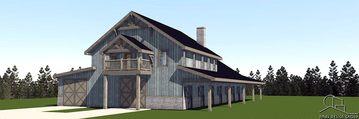 Colorado Series Horse Barn with Living Quarters